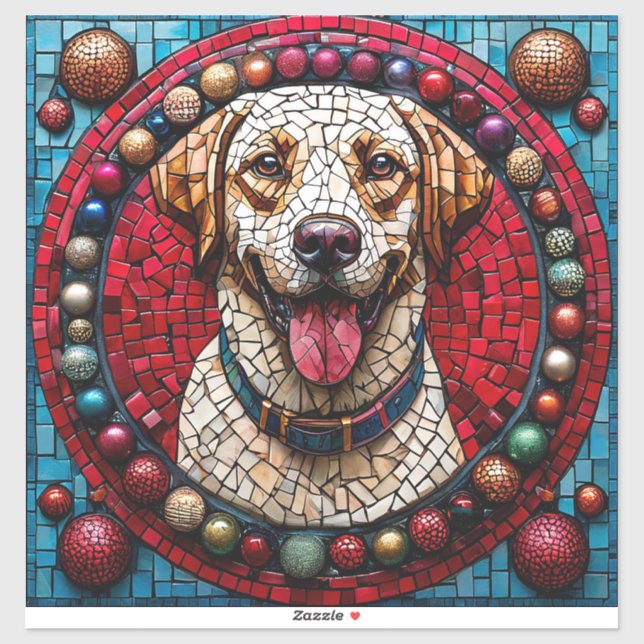 Weihnachtshund Aufkleber (Blatt)