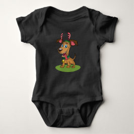 Weihnachtshund Baby Strampler