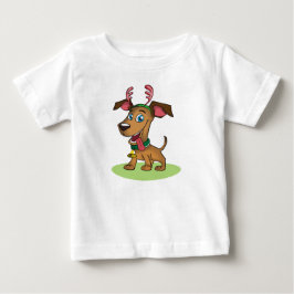 Weihnachtshund Baby T-shirt