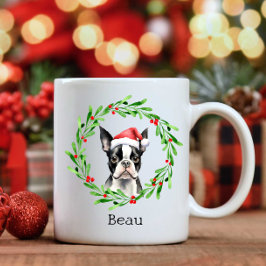Weihnachtshund Boston Terrier Terrier Holidays Hau Kaffeetasse