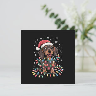 Weihnachtshund Dachshund Weihnachtsmann Wiener Einladung