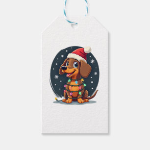 Weihnachtshund Dackel Weihnachten Dackel 2 Geschenkanhänger