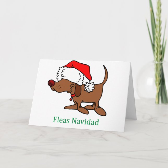 Weihnachtshund Feiertagskarte (Vorderseite)