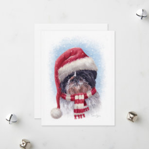 Weihnachtshund Feiertagskarte