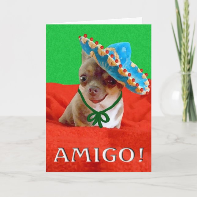 Weihnachtshund Feiertagskarte (Vorderseite)