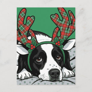 Weihnachtshund Feiertagspostkarte