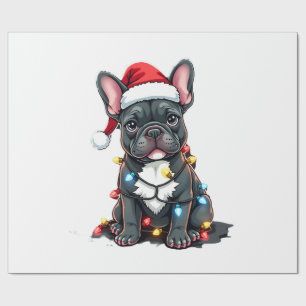 Weihnachtshund Französische Bulldogge Xmas Frenchi Geschenkpapier