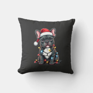 Weihnachtshund Französische Bulldogge Xmas Frenchi Kissen