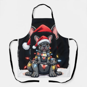 Weihnachtshund Französische Bulldogge Xmas Frenchi Schürze