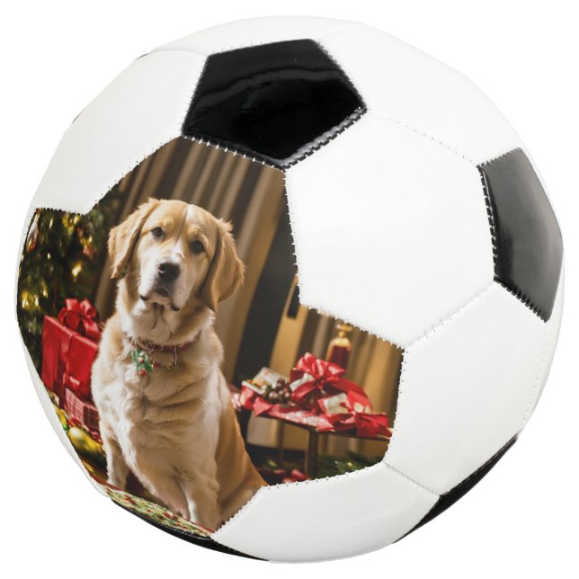 Weihnachtshund-Fußball Fußball (Dreiviertel)
