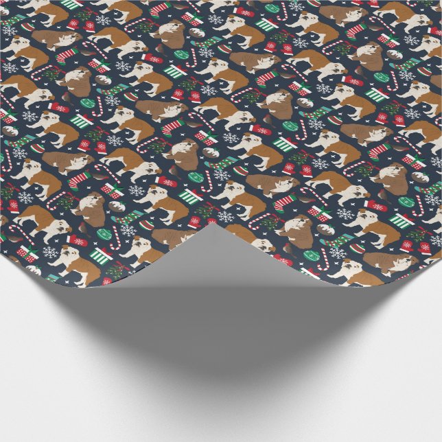 Weihnachtshund Geschenkpapier (Ecke)