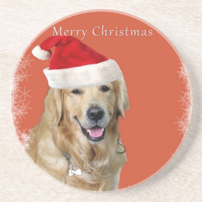 Weihnachtshund Getränkeuntersetzer (Vorne)