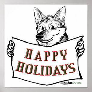 Weihnachtshund: Happy Holidays! Poster
