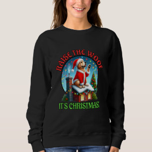 Weihnachtshund hebt das Wesen auf Weihnachten Weih Sweatshirt