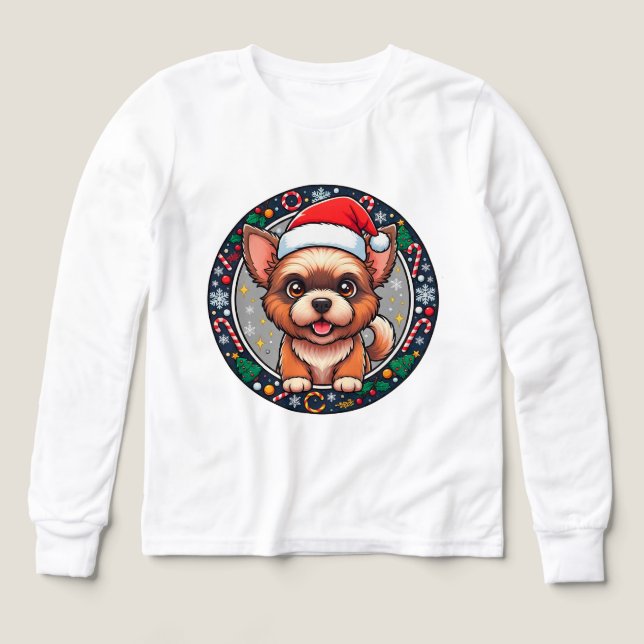 Weihnachtshund im Cartoon-Stil (Design Vorderseite)
