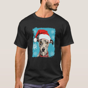 Weihnachtshund Italienischer Windhund Premium T-Shirt