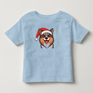 Weihnachtshund Kleinkind T-shirt