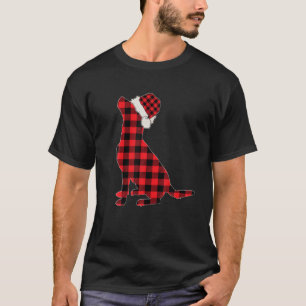 Weihnachtshund Labrador Retriever Red Kariert Buff T-Shirt