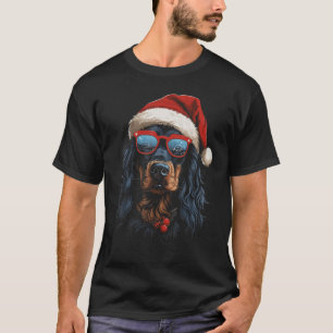 Weihnachtshund Lover Gordon Setter Weihnachtsmannm T-Shirt