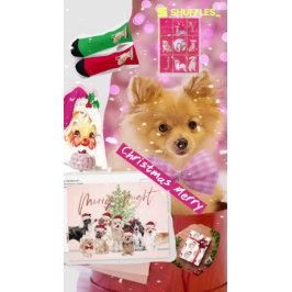 Weihnachtshund Lover Terrier Muster Fun Red Green Socken