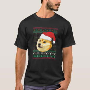 Weihnachtshund Meme Shiba Inu Santa Funny Ugly Swe T-Shirt