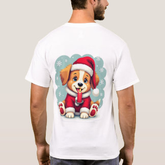 Weihnachtshund mit Kerzendesign! T-Shirt