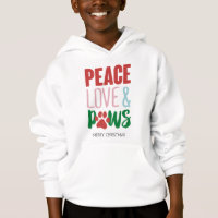 Weihnachtshund Puns Santa Dogs Peace Liebe und Paw