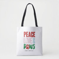 Weihnachtshund Puns Santa Dogs Peace Liebe und Paw