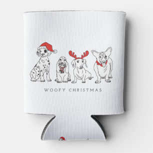Weihnachtshund Puns Santa Dogs Woofy Weihnachten Dosenkühler