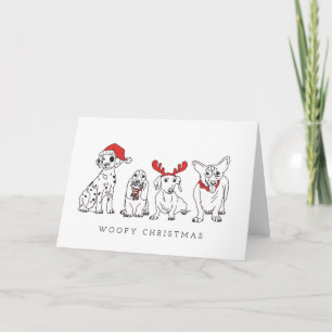 Weihnachtshund Puns Santa Dogs Woofy Weihnachten Karte