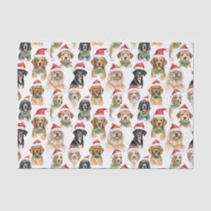 Weihnachtshund Rasse Muster Seidenpapier