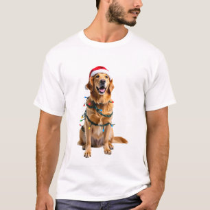 Weihnachtshund-Shirt, Weihnachten Golden Retriever T-Shirt