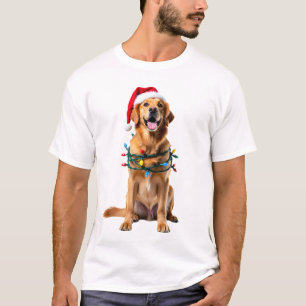 Weihnachtshund-Shirt, Weihnachten Golden Retriever T-Shirt