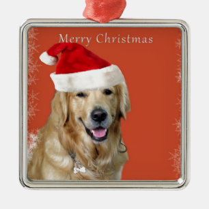 Weihnachtshund Silbernes Ornament