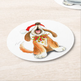 Weihnachtshund singt Untersetzer