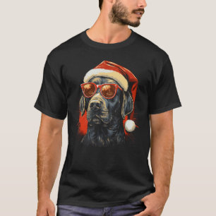 Weihnachtshund Sonnenbrille Labrador Retriever T-Shirt