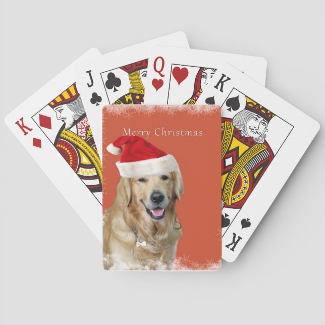 Weihnachtshund Spielkarten (Rückseite)