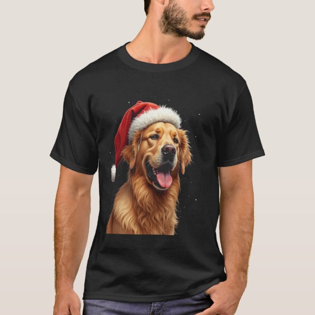 Weihnachtshund T-Shirt (Vorderseite)