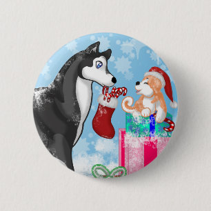 Weihnachtshündchen! Button