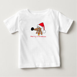 Weihnachtshunde Dackel Hund Baby T-shirt