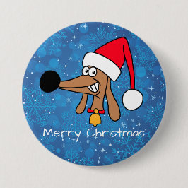 Weihnachtshunde Dackel Hund Button