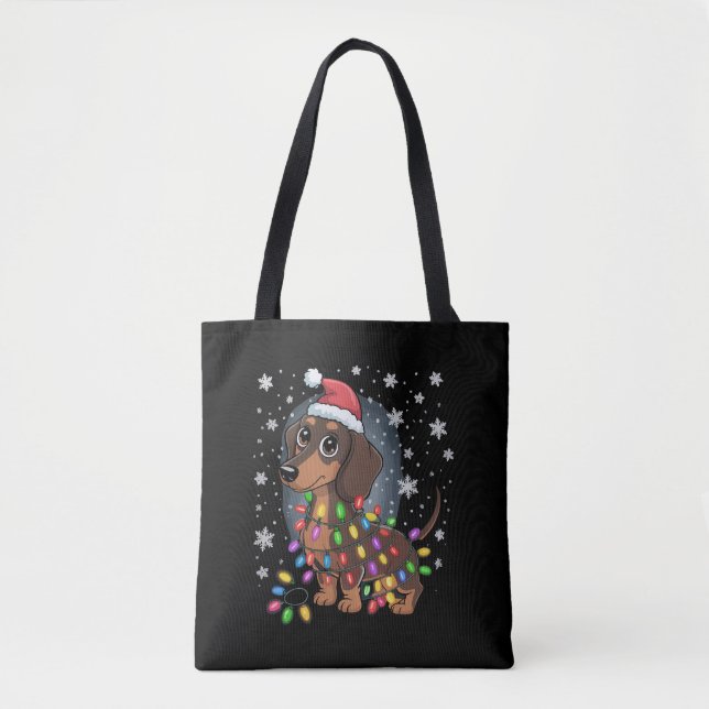 Weihnachtshunde Dackel Weihnachten Weihnachten Dac Tasche (Vorderseite)