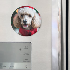 Weihnachtshunde Foto Template Round Kühlschrank Magnet