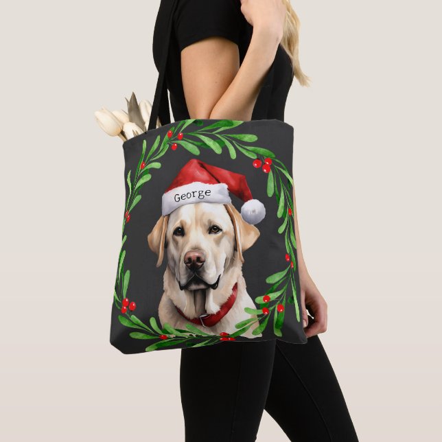 Weihnachtshunde Gelbe Labrador Labrador Retriever  Tasche (Von Nahem)