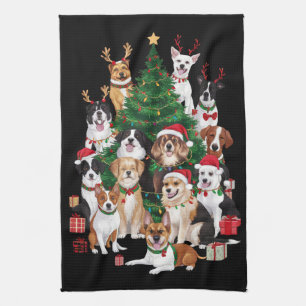 Weihnachtshunde Hunde Liebhaber Urlaub Hunde Mama  Geschirrtuch