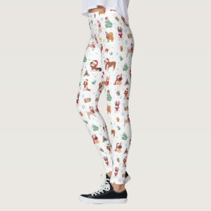 Weihnachtshunde in Weihnachtszubehör Leggings