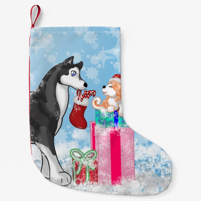Weihnachtshunde! Kleiner Weihnachtsstrumpf (Vorderseite)