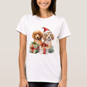 Weihnachtshunde mit Geschenken T-Shirt