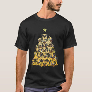 Weihnachtshunde Möpse gestapelte Pyramide Weihnach T-Shirt