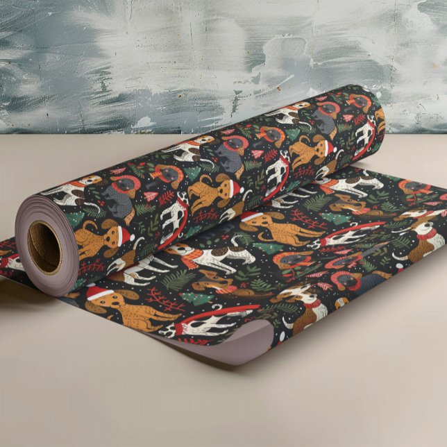 Weihnachtshunde Muster Geschenkpapier (Von Creator hochgeladen)